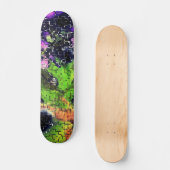 Lilac-Blume und Blätter in geschnitztem Mosaik Skateboard (Vorderseite)