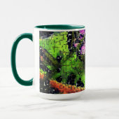 Lilac-Blume und Blätter in geschnitztem Mosaik Tasse (Links)