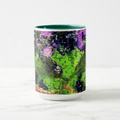 Lilac-Blume und Blätter in geschnitztem Mosaik Tasse (Zentrum)