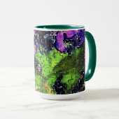 Lilac-Blume und Blätter in geschnitztem Mosaik Tasse (VorderseiteRechts)