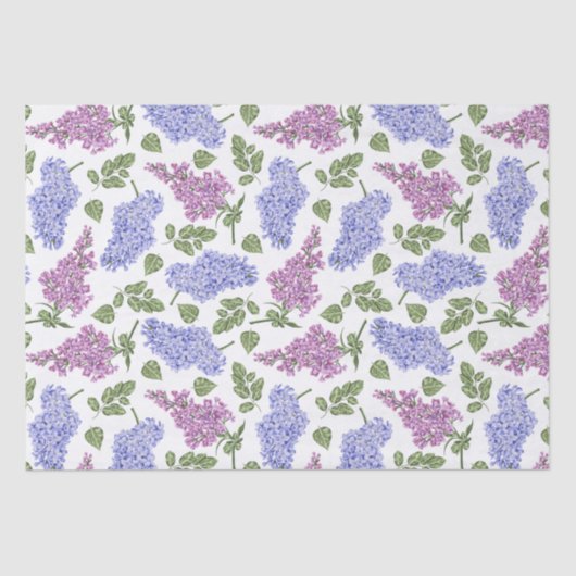 Lilac-Blume und Blätter Seidenpapier (Vorderseite)