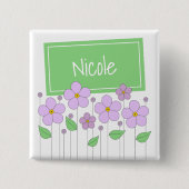 Lilac-Blume und Tag-Button Button (Vorderseite)