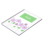 Lilac-Blume und Tag-Foto-Notebook Notizblock (Linke Seite)