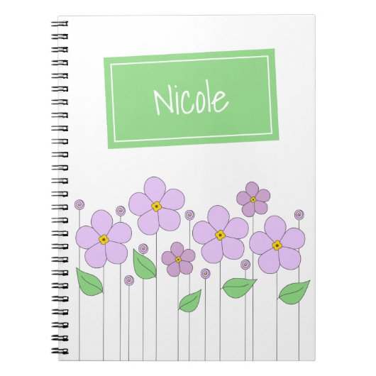 Lilac-Blume und Tag-Foto-Notebook Notizblock (Vorderseite)
