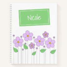 Lilac-Blume und Tag-Notebook