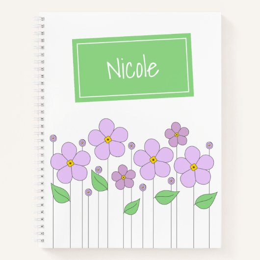 Lilac-Blume und Tag-Notebook Notizblock (Vorderseite)