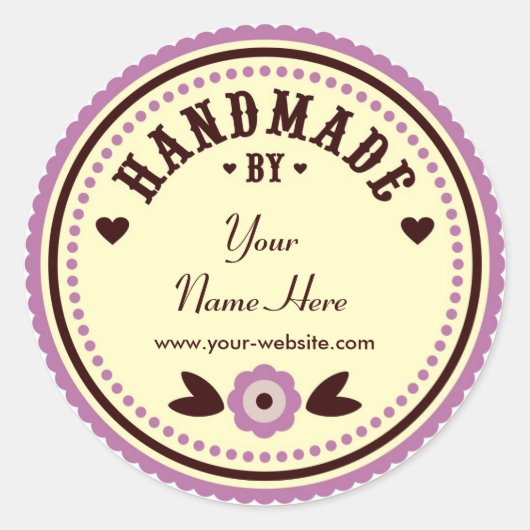 Lilac-Blume von Personalisierten Aufklebern handge Runder Aufkleber (Vorderseite)