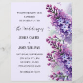 Lilac Blume Wasserfarbe Rustikale Hochzeit (Vorderseite)