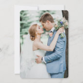 Lilac Blume Wasserfarbe Rustikales Foto Hochzeit Einladung (Rückseite)