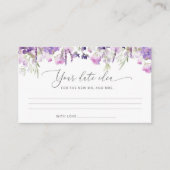 Lilac Blumen Datum Ideen Nacht. Datum jar Begleitkarte (Vorderseite)