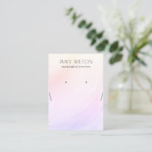 Lilac Blush Holographic Earring Necklace Display Visitenkarte (Stehend Vorderseite)