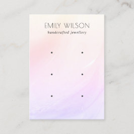 Lilac Blush Yellow Wave Hologram 3 Earring Display Visitenkarte