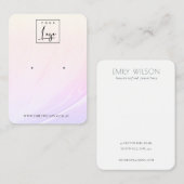 Lilac Blush Yellow Wave Hologram Earring Display Visitenkarte (Vorne/Hinten)