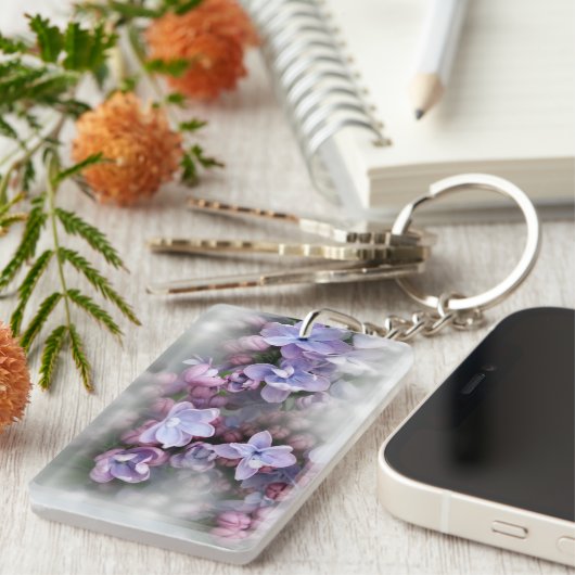 Lilac-Blüte Schlüsselanhänger (Vorderseite rechts)