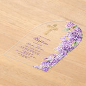 Lilac-Bogen-Taufe Acryleinladungen (Ablage )