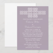 Lilac Bohemisch Chic Wedding Einladung (Vorne/Hinten)