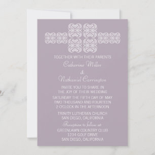 Lilac Bohemisch Chic Wedding Einladung