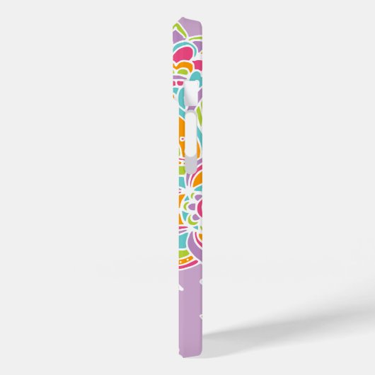 Lilac Bohemisch Paisley Custom Monogram Case-Mate iPhone Hülle (Rückseite / Links)