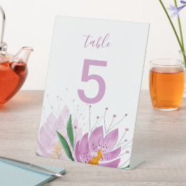 Lilac Boho Floral Watercolor Art Sockelschild