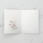 Lilac Boho Wildblume Fern Botanische Hochzeit Dankeskarte (Innenseite)