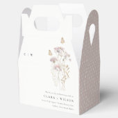 Lilac Boho Wildblume Fern Botanische Hochzeit Geschenkschachtel (Geöffnet)