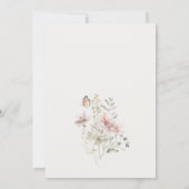 Lilac Boho Wildblume Fern Botanisches Brautparty Einladung (Rückseite)