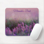 Lilac Bokeh Lila Feld der Blume Mousepad (Mit Mouse)