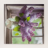 Lilac Bouquet in Window Puzzle (Horizontal)