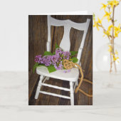 Lilac Bouquet with rope heart Karte (Gelbe Blume)