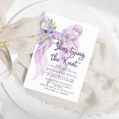 Lilac Bow Shes verbindet das Brautparty der Knoten Einladung