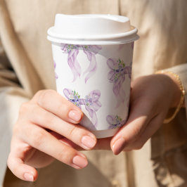 Lilac Bow Sie bindet das Brautparty des Knotens Pappbecher