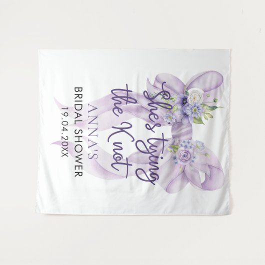 Lilac Bow Sie bindet das Brautparty des Knotens Wandteppich (Vorderseite (Horizontal))