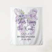 Lilac Bow Sie bindet das Brautparty des Knotens Wandteppich (Vorderseite)