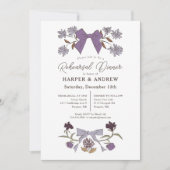 Lilac Bows Blossom Hochzeit Probe Dinner Einladung (Vorderseite)