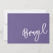 Lilac Brazil Passport Dankeskarte (Rückseite)