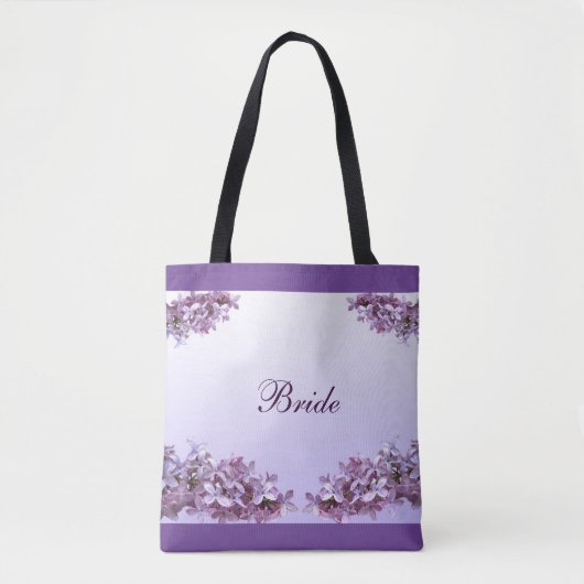 Lilac Bridal Wedding Tote Bag Tasche (Vorderseite)