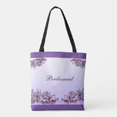 Lilac Bridesmaid Wedding Tote Bag Tasche (Rückseite)