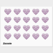 Lilac Brocade Lace | Heart Sticker (Blatt)