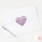 Lilac Brocade Lace | Heart Sticker (Umschlag)
