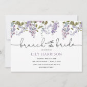 Lilac Brunch mit Brautdusche Einladung (Vorderseite)