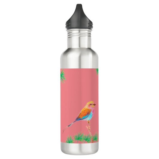 Lilac Brust Roller Bird Water Flasche Edelstahlflasche (Links)