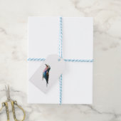 Lilac brüste Roller-Vogel. Designelement Geschenkanhänger (Mit Garn)
