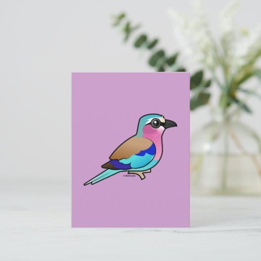 Lilac-Brustwalze Postkarte (Stehend Vorderseite)