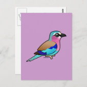 Lilac-Brustwalze Postkarte (Vorne/Hinten)