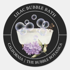Lilac Bubble Bath-Label Runder Aufkleber