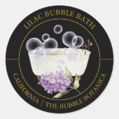 Lilac Bubble Bath-Label Runder Aufkleber (Vorderseite)