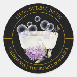 Lilac Bubble Bath-Label Runder Aufkleber