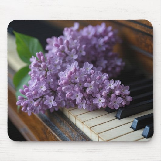 Lilac Bunch auf alten Klaviertasten Mousepad (Vorne)