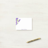 Lilac Bunch personalisiert Post-it Klebezettel (Auf Schreibtisch)