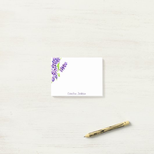 Lilac Bunch personalisiert Post-it Klebezettel (Auf Schreibtisch)